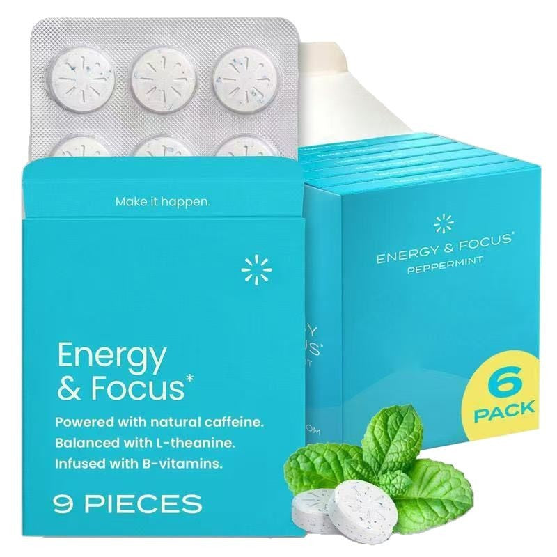 Mint Flavored Caffeine Energy Chewing Gum